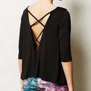 Anthropologie Onzie Lattice Back Swing Top